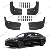 Apărătoare de noroi Apărătoare de stropire Kit de apărătoare de noroi față spate, fără apărătoare de foraj (4 buc) pt. Tesla 2024 Model 3 Highland